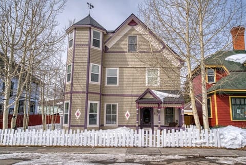 【Exterior】The Ice Palace in winter — three stories of original 1896 Victorian, two blocks from Harrison Ave.