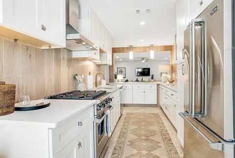 Galley kitchen with Viking appliances