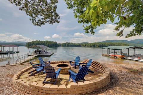 Backyard | Lake Blue Ridge Access On-Site | Private Hot Tub