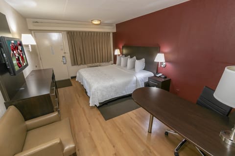 Settle in with a comfy table space for meals or planning.