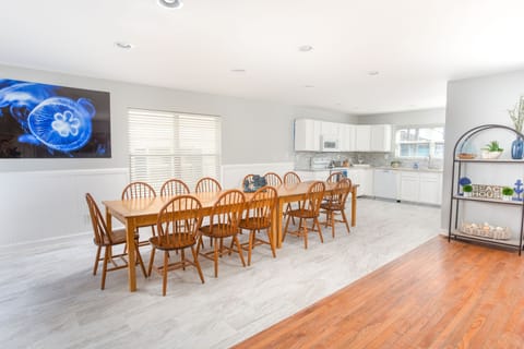 Updated dining area and kitchen