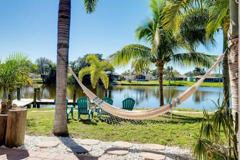 Relax in the hammock and enjoy the backyard oasis!