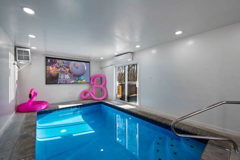 Indoor heated pool.