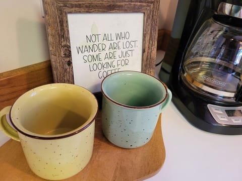 Enjoy coffee from the patio