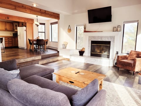 Open main area with smart tv.