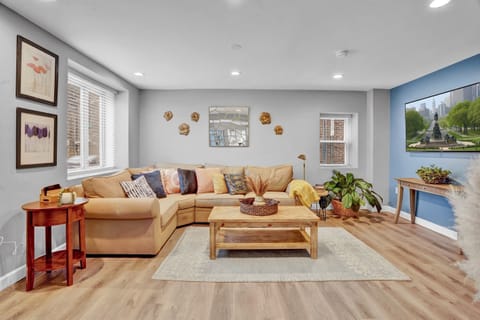 Spacious living room area with plenty natural light