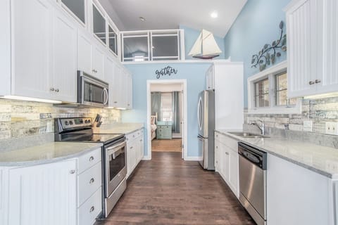 Fully equipped kitchen with everything you need to make a meal at home