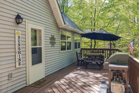 Large Front Deck with Eating Table, Lounge Area, and Propane Grill-1