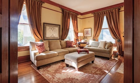 Comfy living rooms:  one of 3 living spaces on main floor.