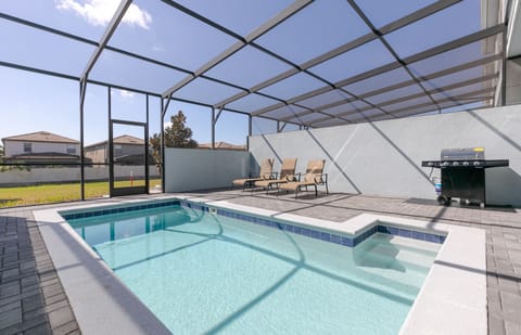 Incredible private pool area from a wider angle.