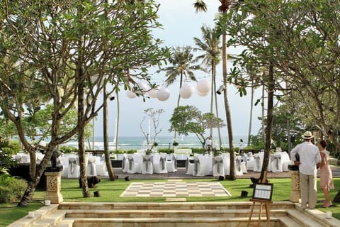 Outdoor banquet area