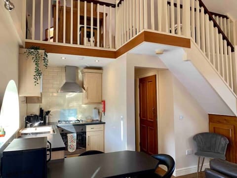 Open plan kitchen diner and living room.