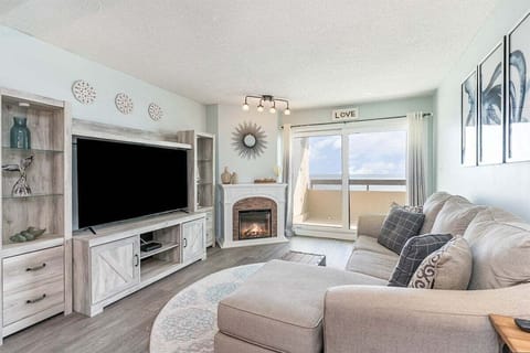 A comfortable living space for gathering after beach-filled days.