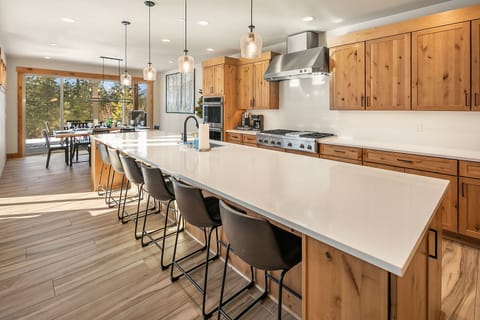 Crooked Pine: - Huge island prep area with seating for 6.