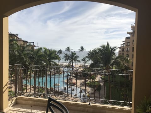 Terrace View overlooking the pools with an ocean view!