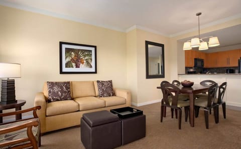 Sample living and dining room