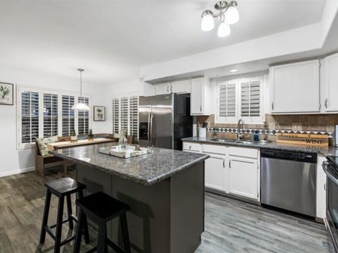 Large open kitchen and dining room