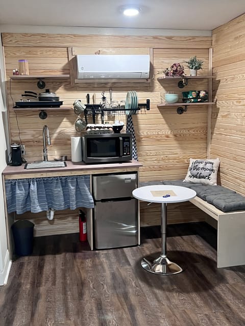 Our cozy kitchenette with dining nook.
