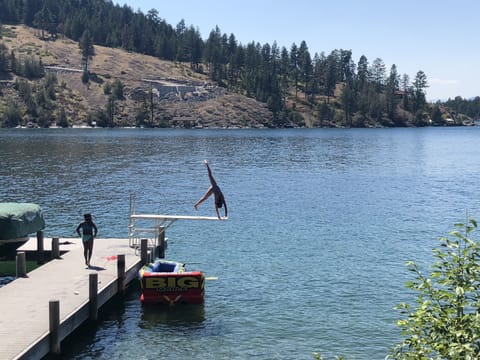 Diving board on the deck
