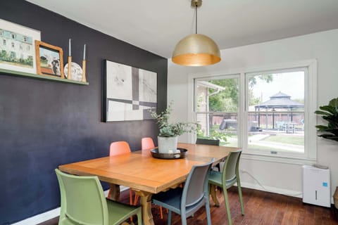 Dining room with large table off the kitchen & living area. 