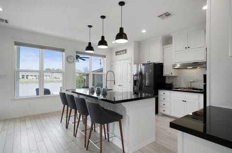 Kitchen with a lake view!