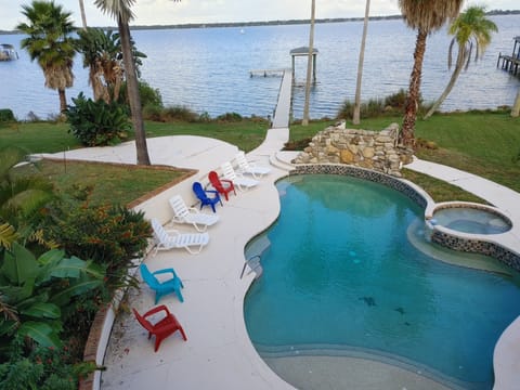 Pool and dock view