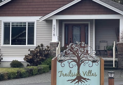 Our home with the private suite located in the back garden area