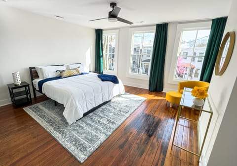 Sun Kissed Master Bedroom with Black Out Curtains