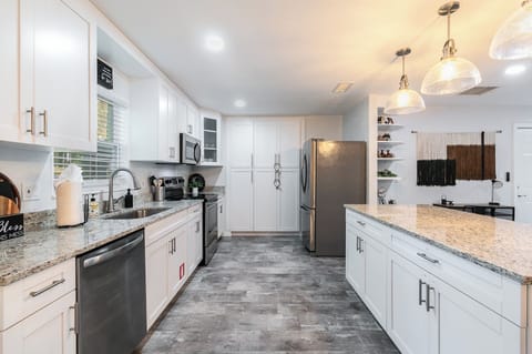 Large open kitchen with an island for more than one chef!