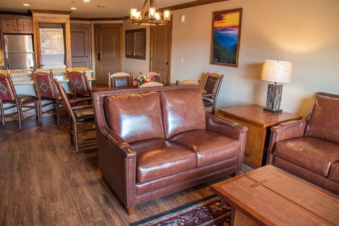 Looking toward kitchen and dining area.
