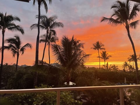 Gorgeous sunset on the lanai.