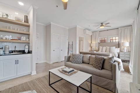 Living area with sleeper sofa