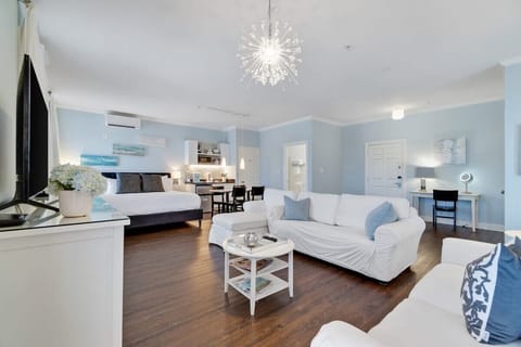 Living area with sleeper sofa