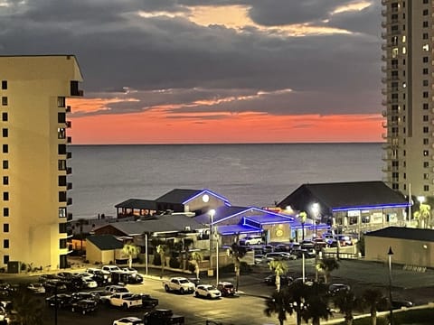 Enjoy beautiful sunsets from the private balcony.