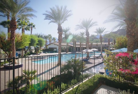 View of the family pool from our corner villa.