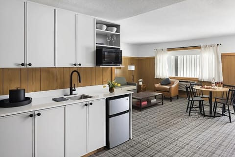 Start slow mornings with coffee and easy in-room meals.