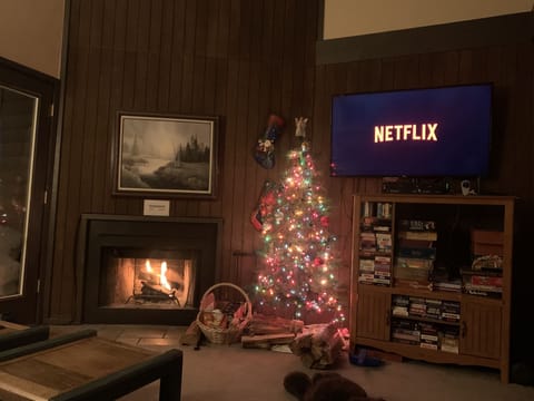 Holidays all year round.  Enjoy Netflix and a fire by the streaming smart TV