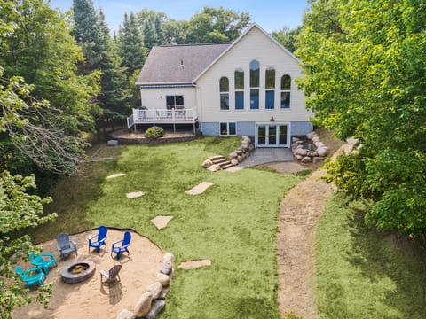 Backyard with Fire Pit