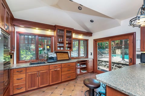 The updated Chef's kitchen features everything you need for a gourmet meal.