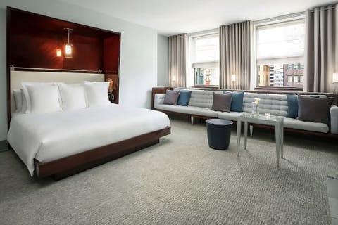 Stretch out in a spacious suite with lounge seating and light.