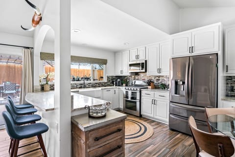 Experience the joy of cooking in our fully equipped kitchen, complete with top-of-the-line appliances, cookware, and utensils, ensuring a seamless and enjoyable culinary experience.