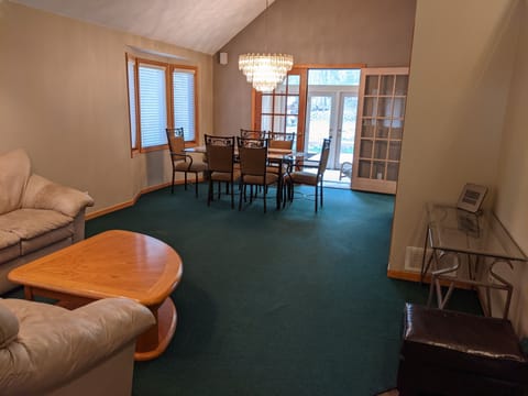 Main floor living and dinning area from the front door.