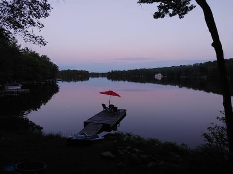 Sunset on Leonard Lake in Muskoka Ontario Canada
