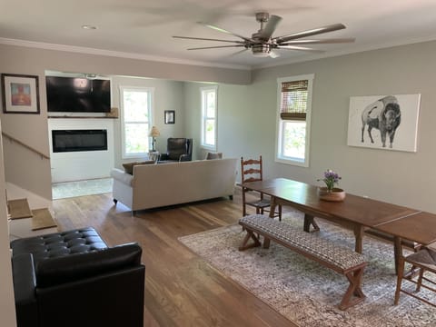 Kitchen table and upstairs living room