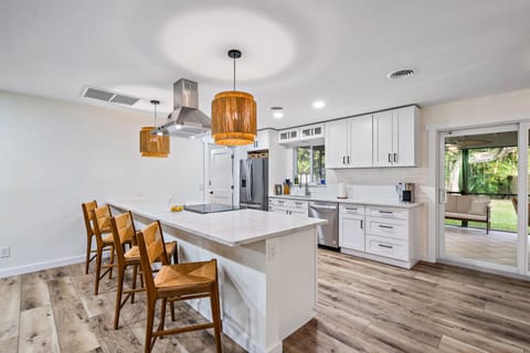 Bar seating and open entertainment.