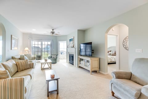 Spacious living area with 2 sleeper sofas and a 58 inch streaming tv