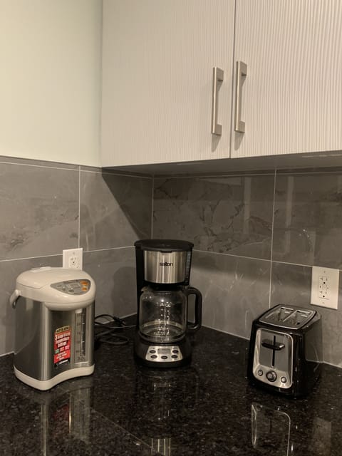 Hot water kettle, coffee maker, and toaster 