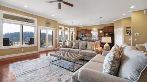 There is a great opening living room with fantastic views!