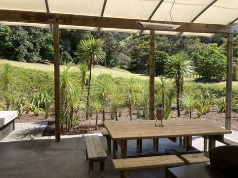 Outdoor dining area, table seats 12