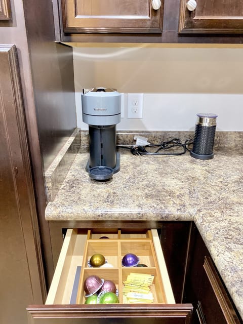 complimentary nespresso coffee and green tea 